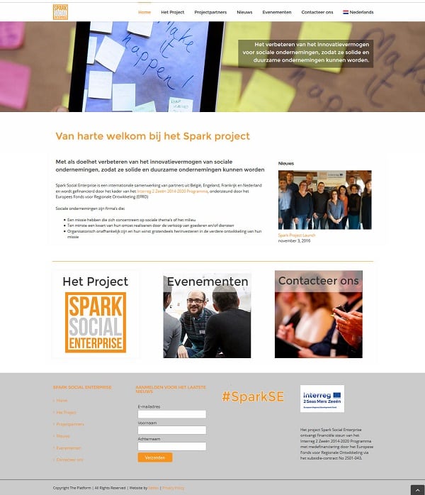Nieuwe website Spark Social Enterprise